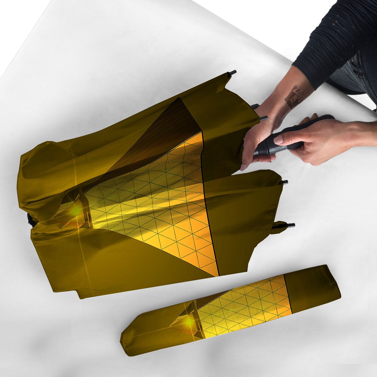 Pyramid Golden Print Umbrella-grizzshop
