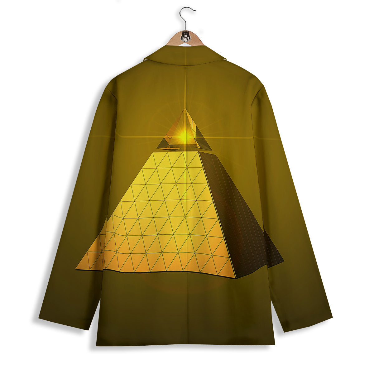 Pyramid Golden Print Women's Blazer-grizzshop