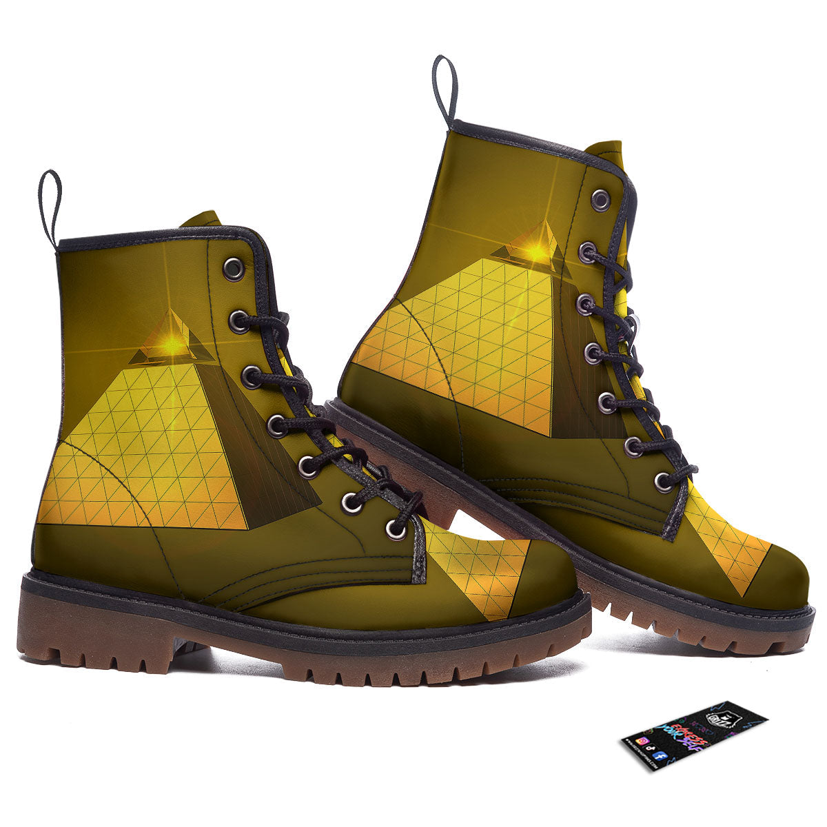 Pyramid Golden Print Work Boots-grizzshop
