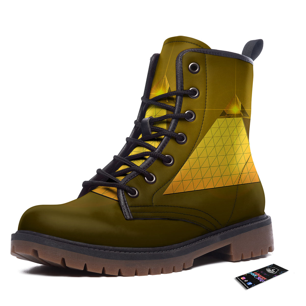 Pyramid Golden Print Work Boots-grizzshop
