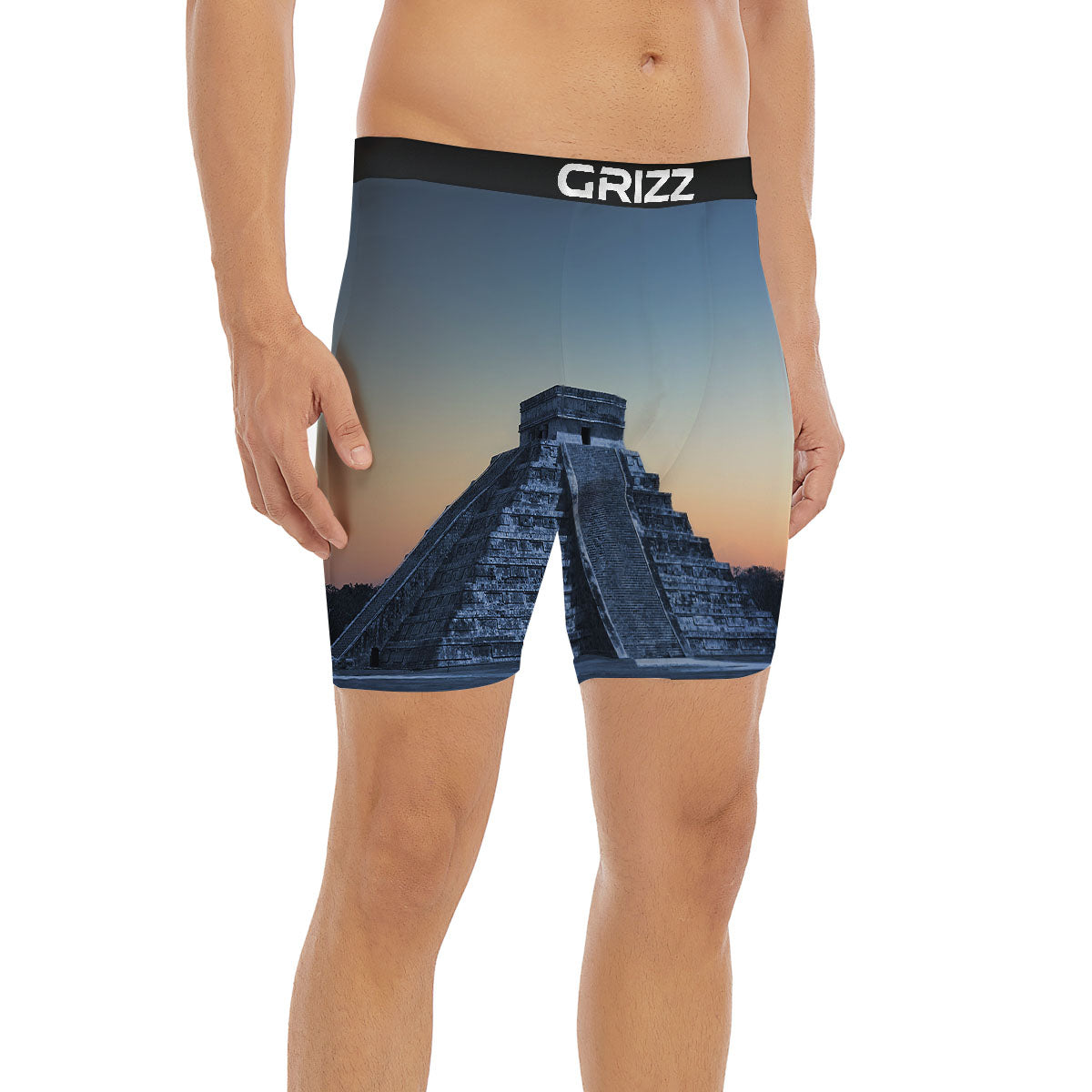 Pyramid Mayan Print Boxer Briefs-grizzshop