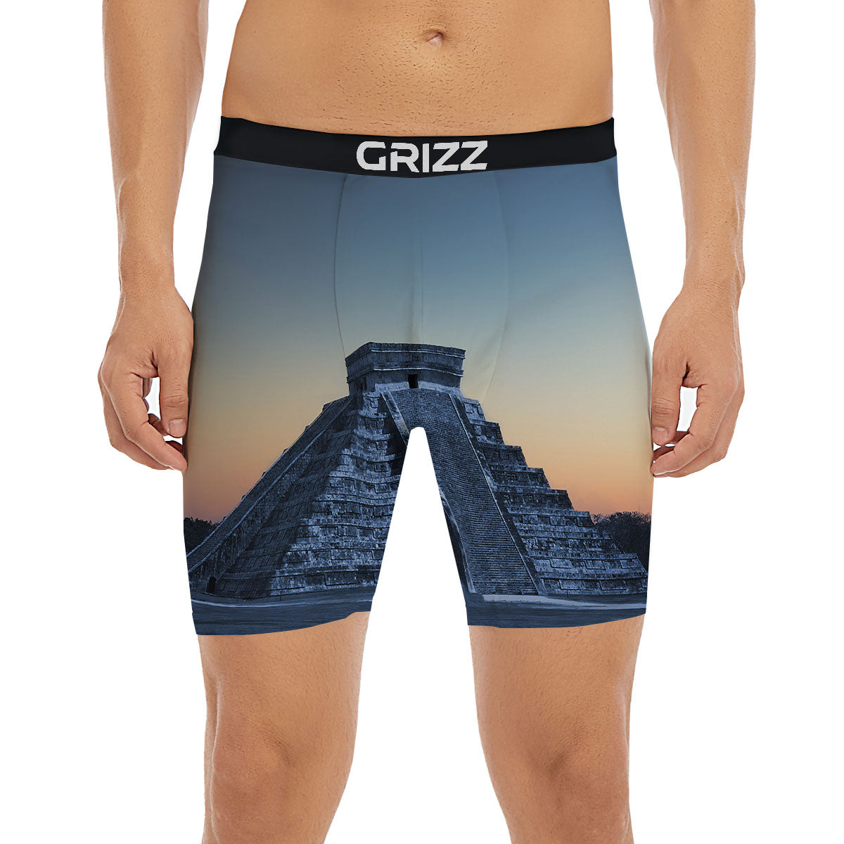Pyramid Mayan Print Boxer Briefs-grizzshop