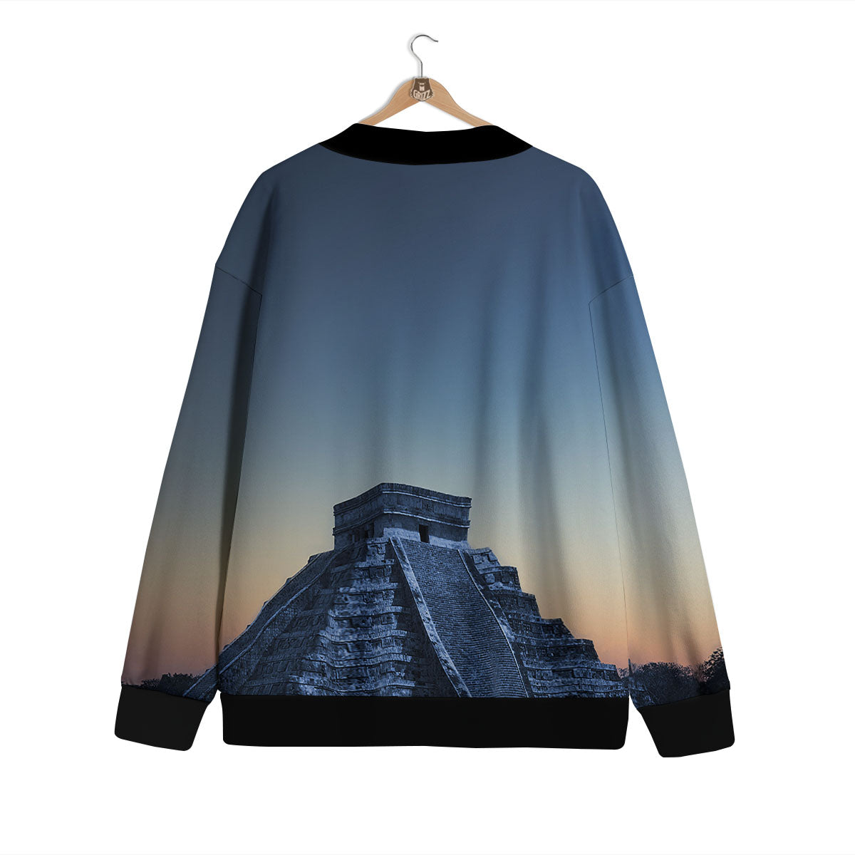 Pyramid Mayan Print Cardigan-grizzshop