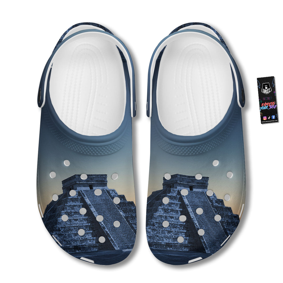 Pyramid Mayan Print Clog-grizzshop