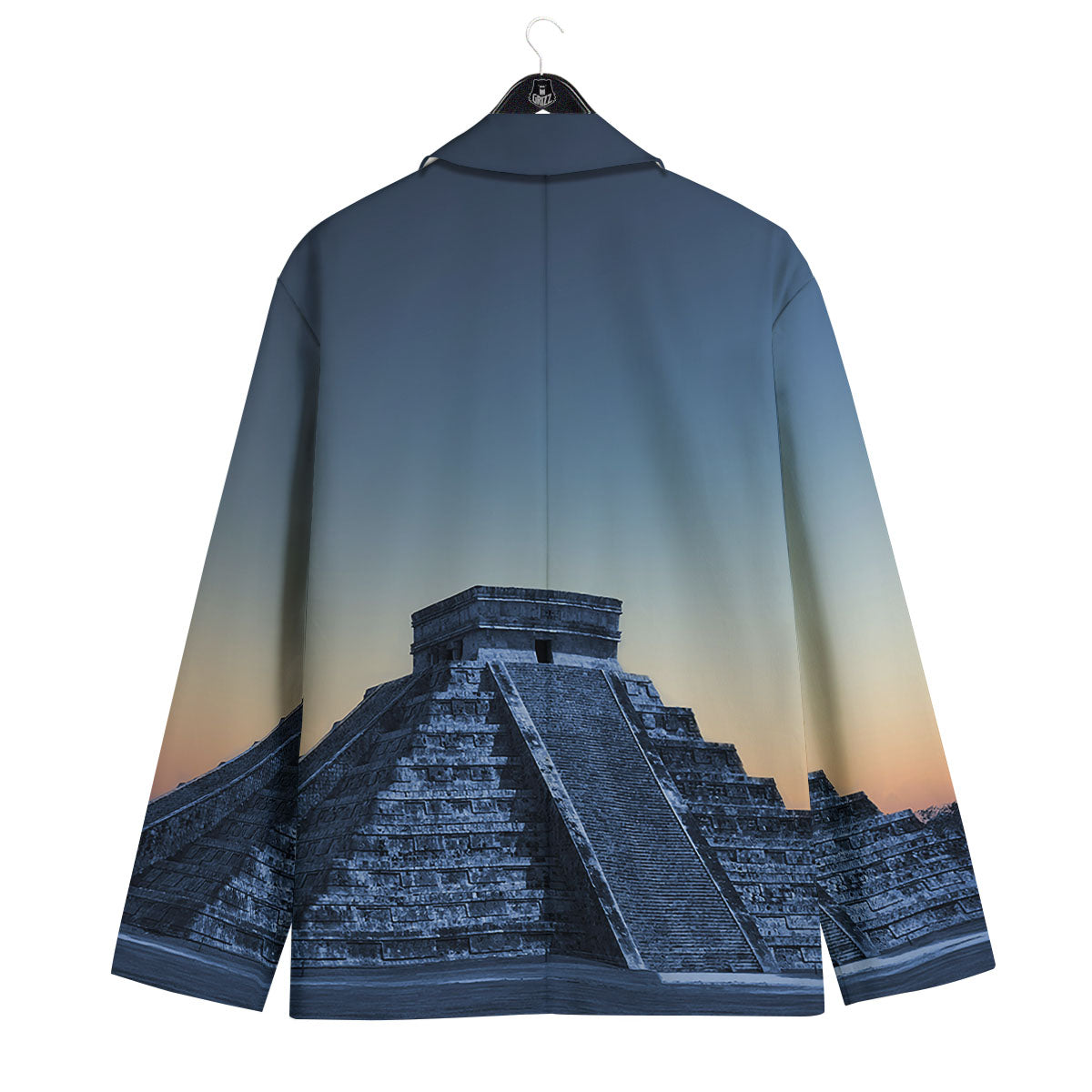 Pyramid Mayan Print Men's Sport Coat-grizzshop