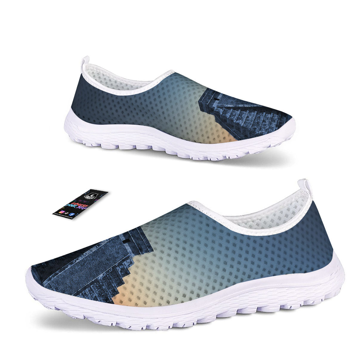 Pyramid Mayan Print Nurse Shoes-grizzshop