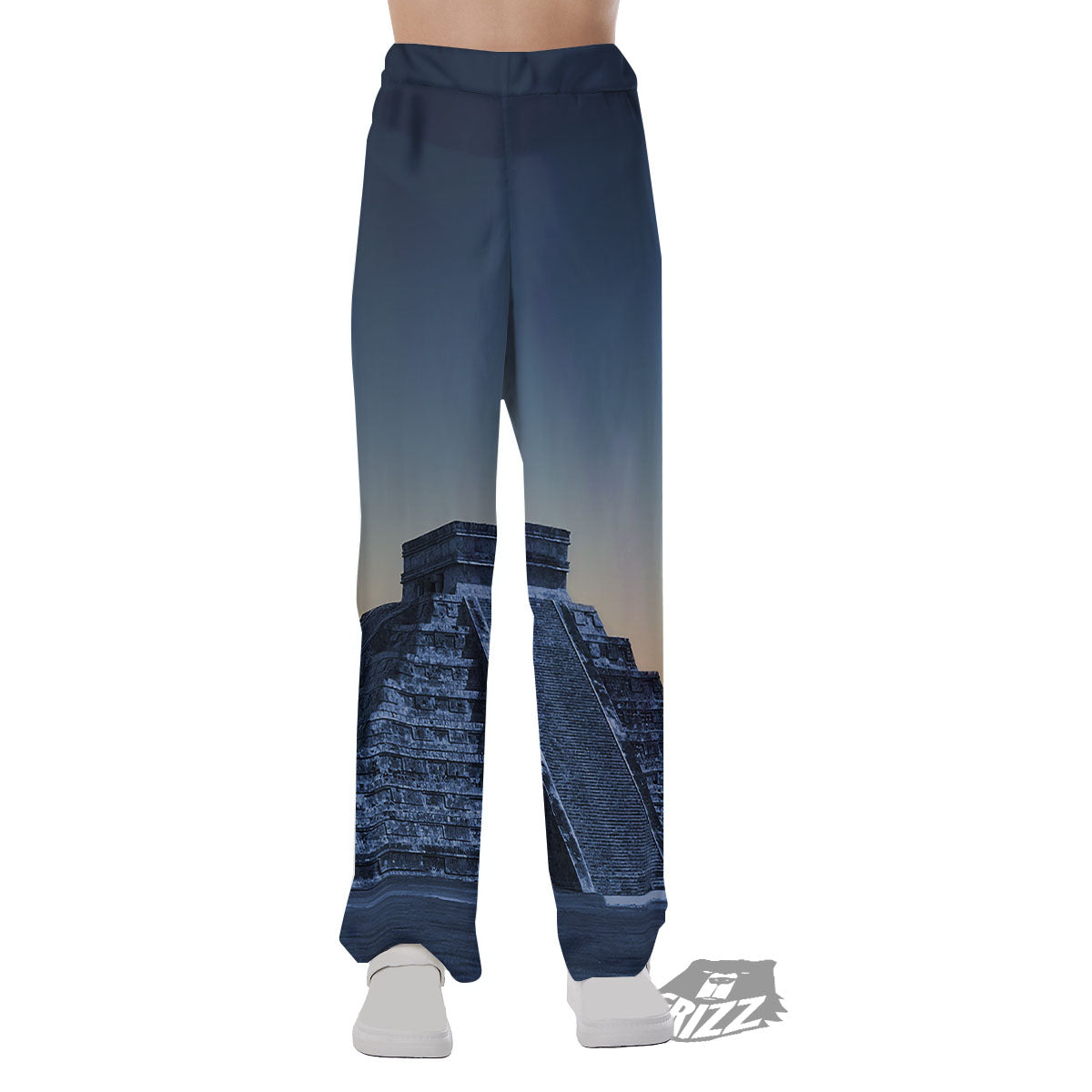 Pyramid Mayan Print Pajama Pants-grizzshop