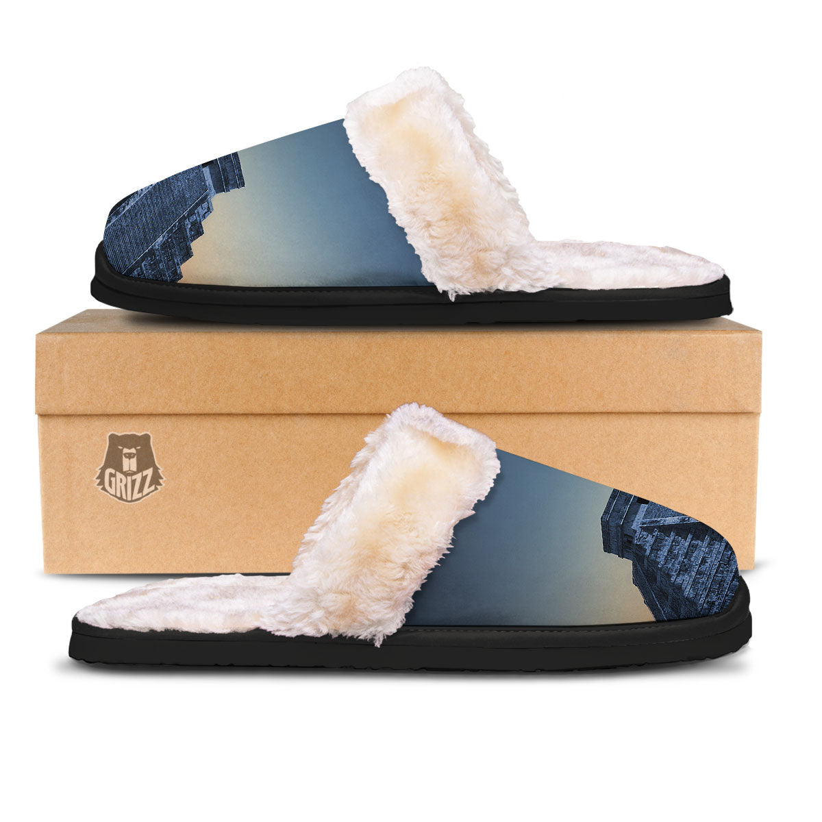 Pyramid Mayan Print Slippers-grizzshop