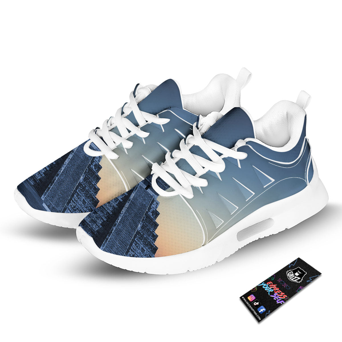 Pyramid Mayan Print Tennis Shoes-grizzshop