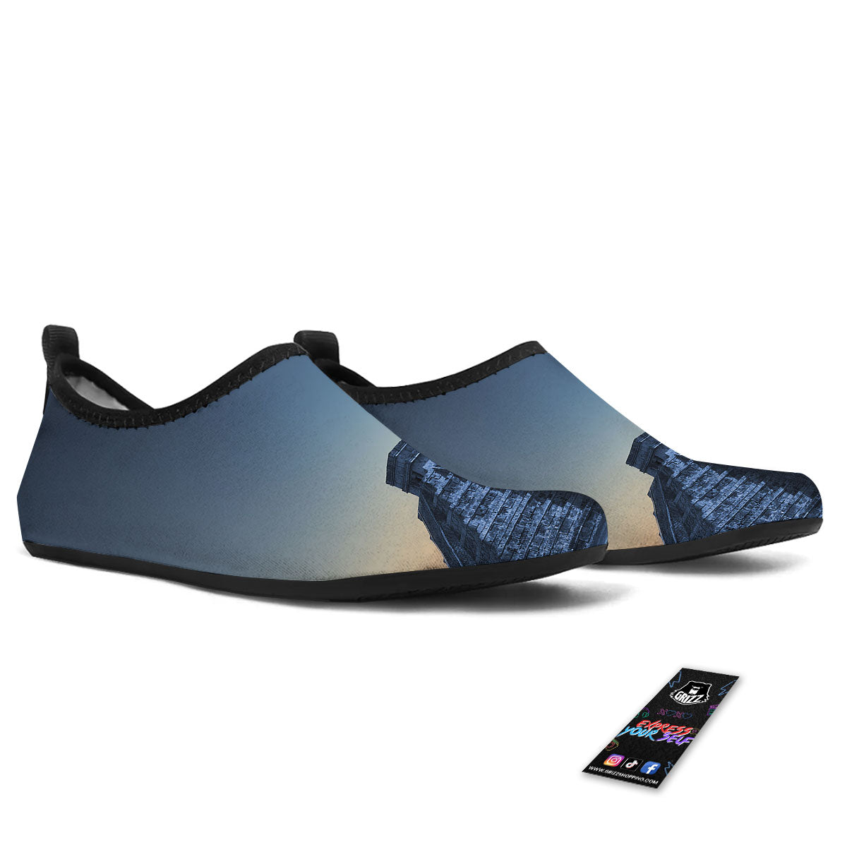 Pyramid Mayan Print Water Shoes-grizzshop