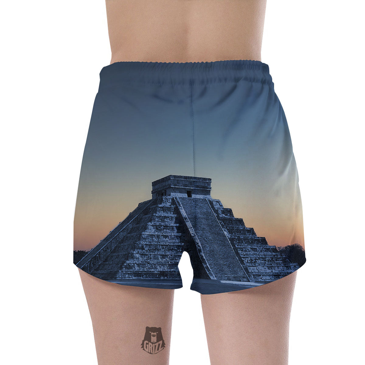 Pyramid Mayan Print Women's Shorts-grizzshop