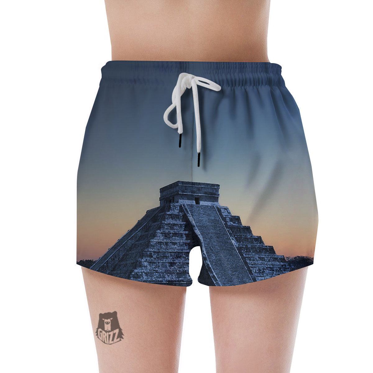 Pyramid Mayan Print Women's Shorts-grizzshop