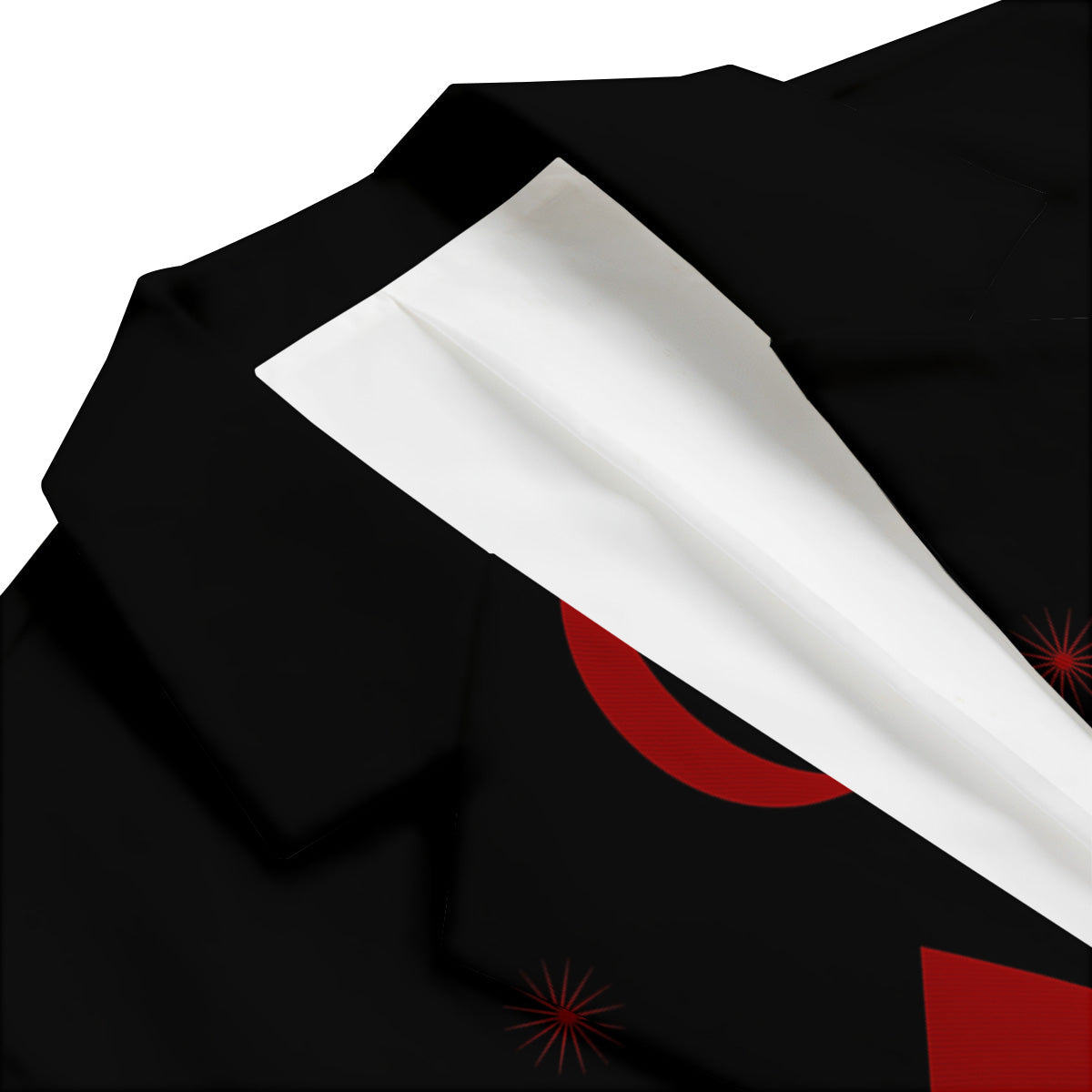 Pyramid Red Moon Print Men's Blazer-grizzshop