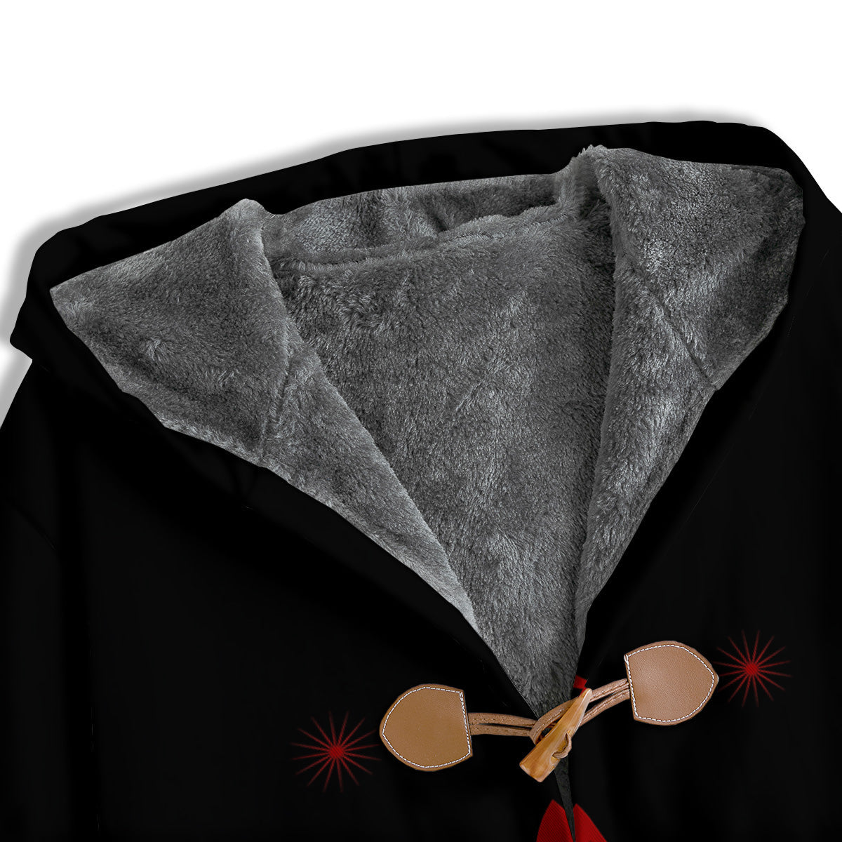 Pyramid Red Moon Print Men's Windbreaker Jacket-grizzshop