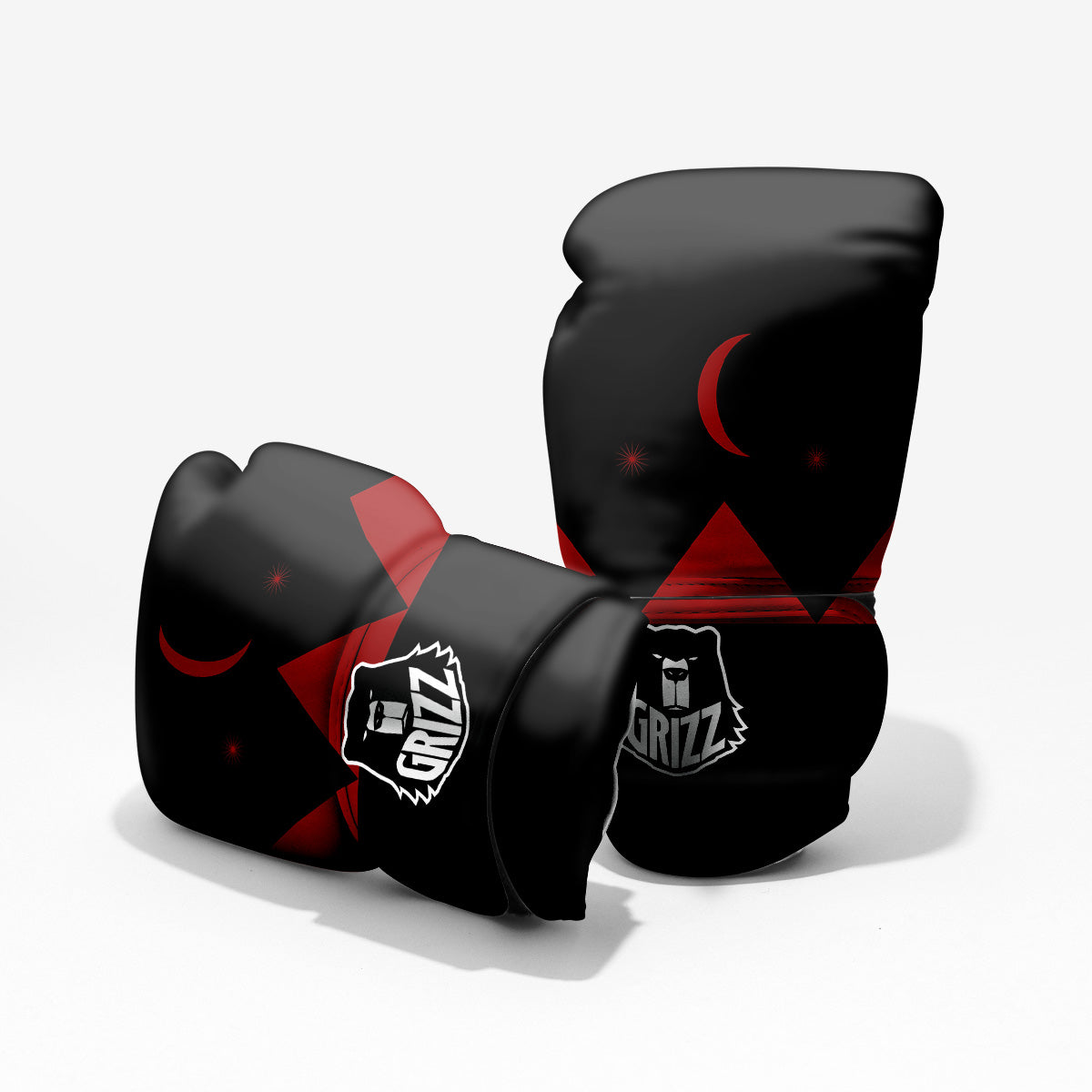 Pyramid Red Moon Print Pro Boxing Glove