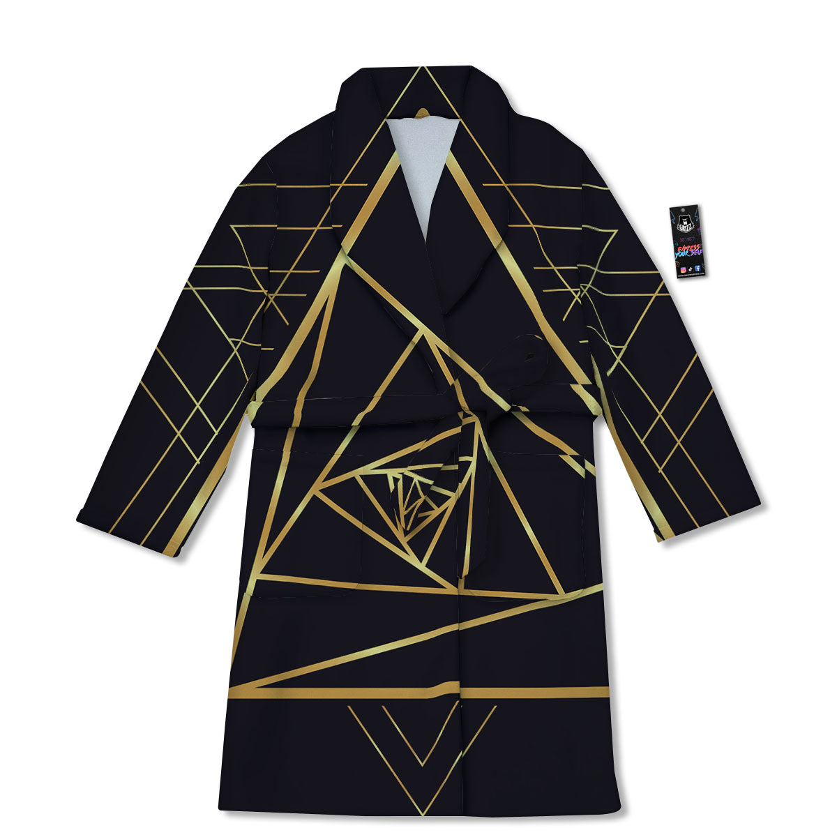 Pyramid Rose Print Bathrobe-grizzshop