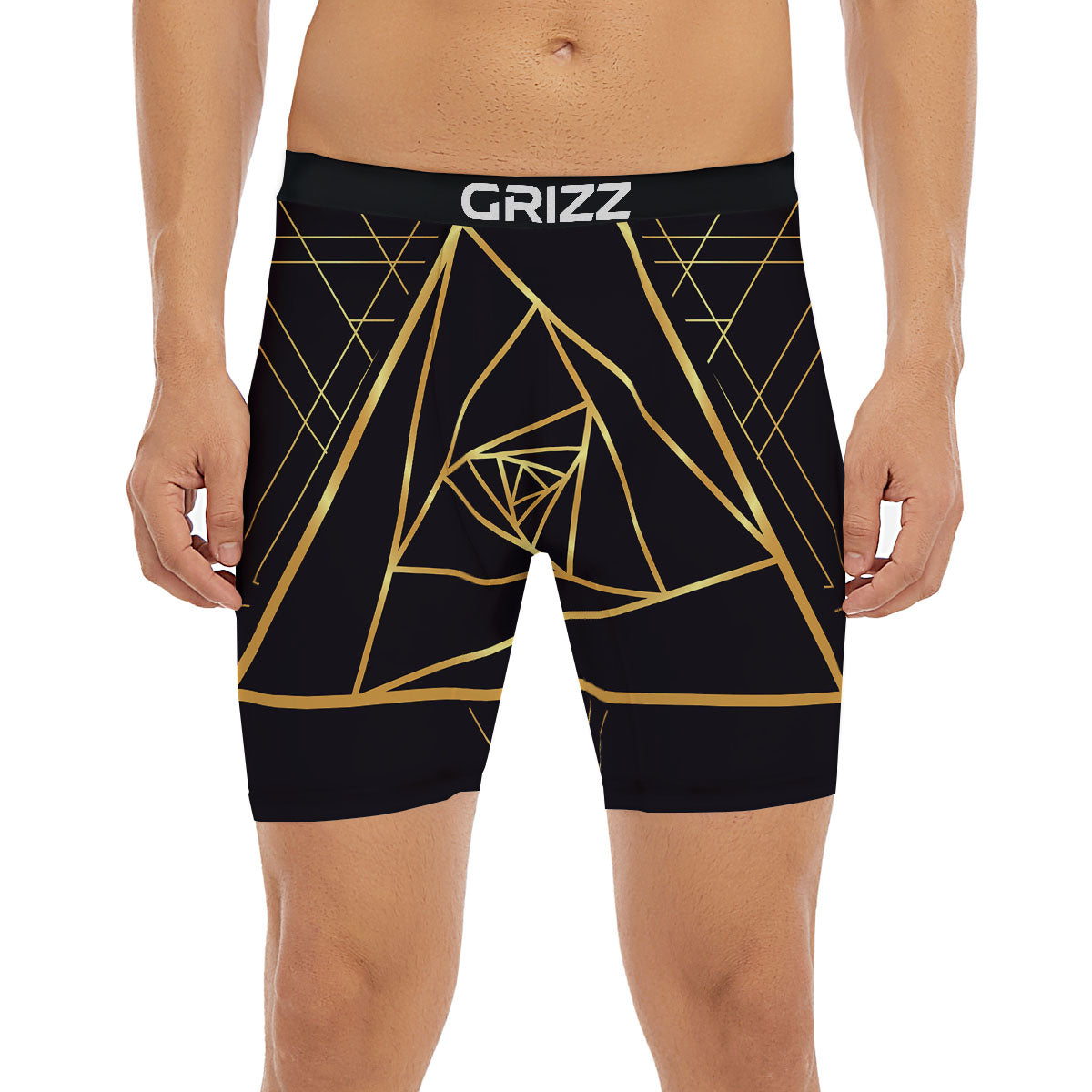 Pyramid Rose Print Boxer Briefs-grizzshop