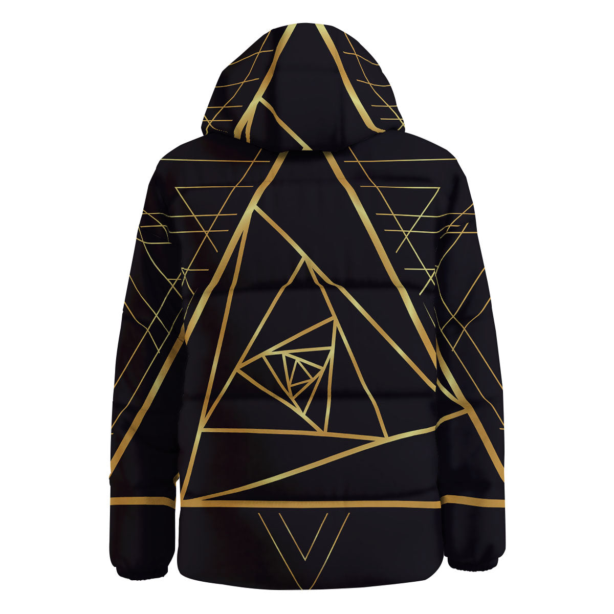 Pyramid Rose Print Down Jacket-grizzshop