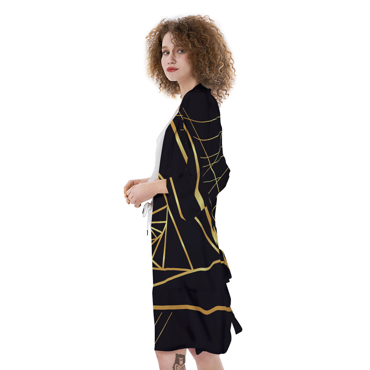 Pyramid Rose Print Kimono-grizzshop