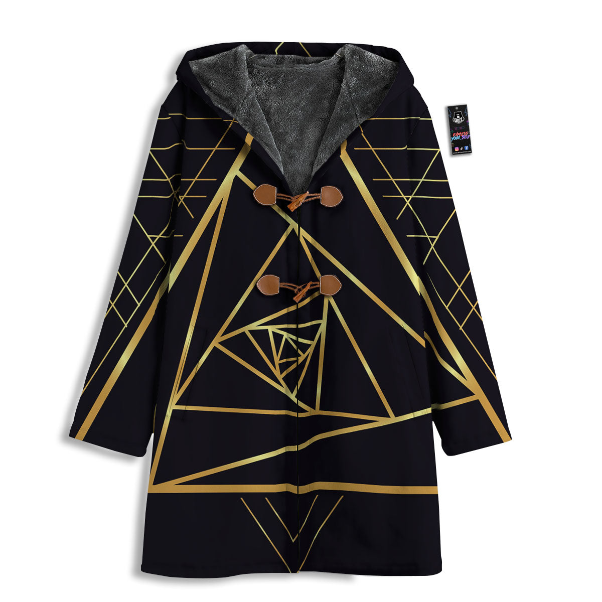 Pyramid Rose Print Men's Windbreaker Jacket-grizzshop