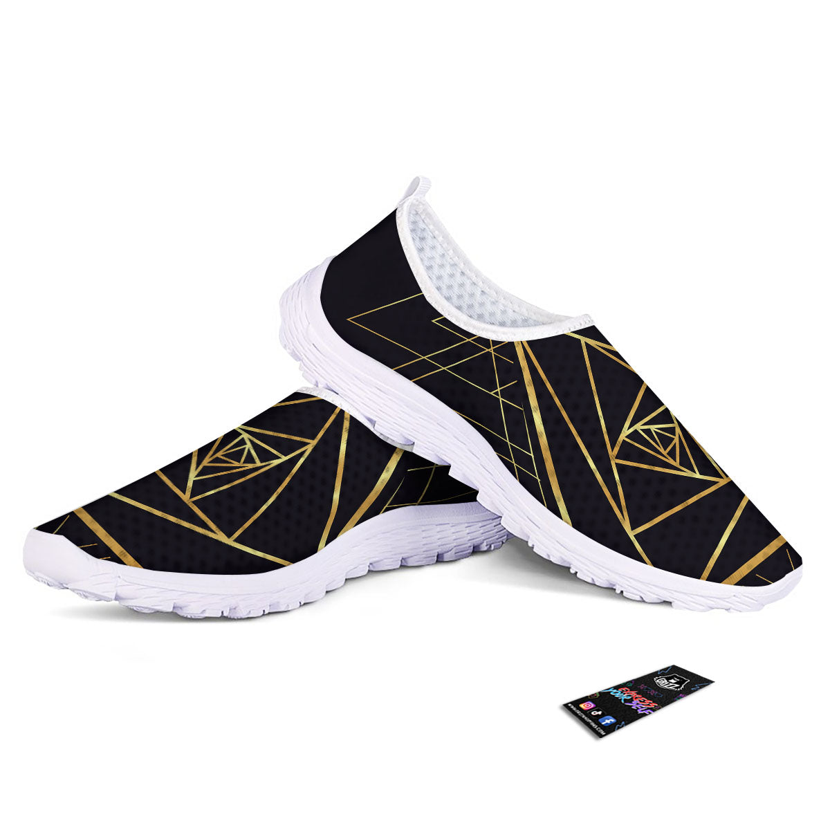 Pyramid Rose Print Nurse Shoes-grizzshop