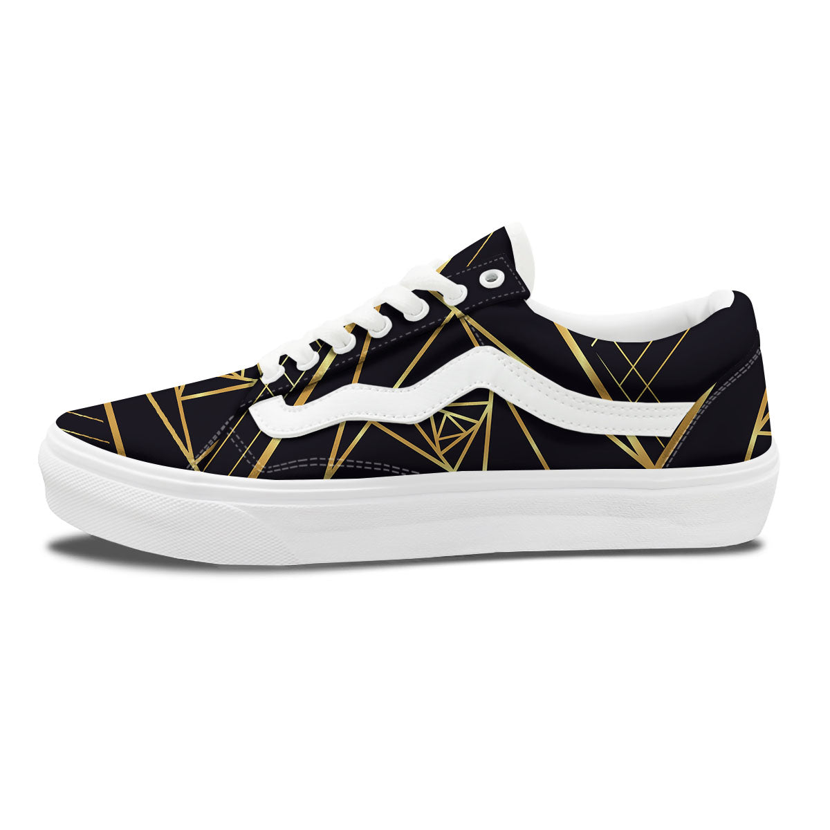 Pyramid Rose Print Skate Shoes-grizzshop