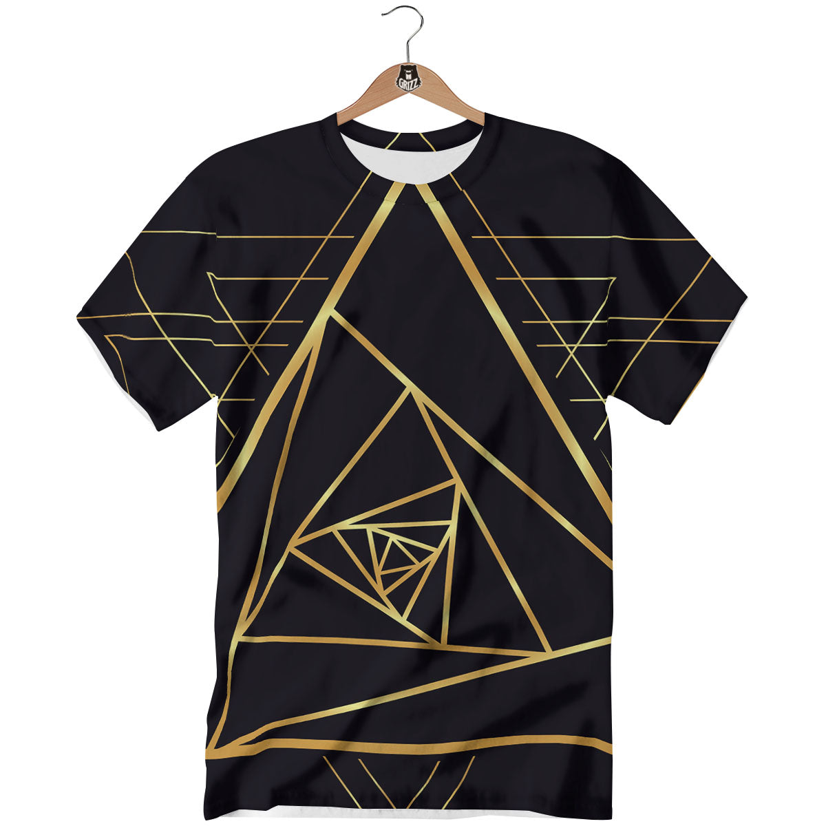 Pyramid Rose Print T-Shirt-grizzshop