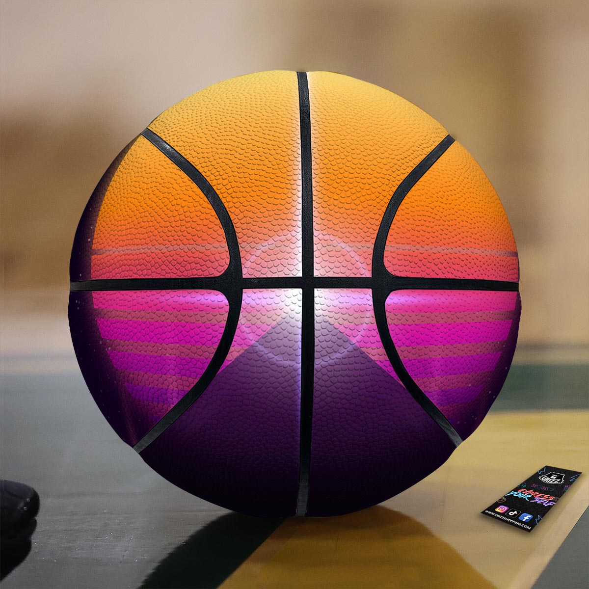 Pyramid Synthwave Print Basketball