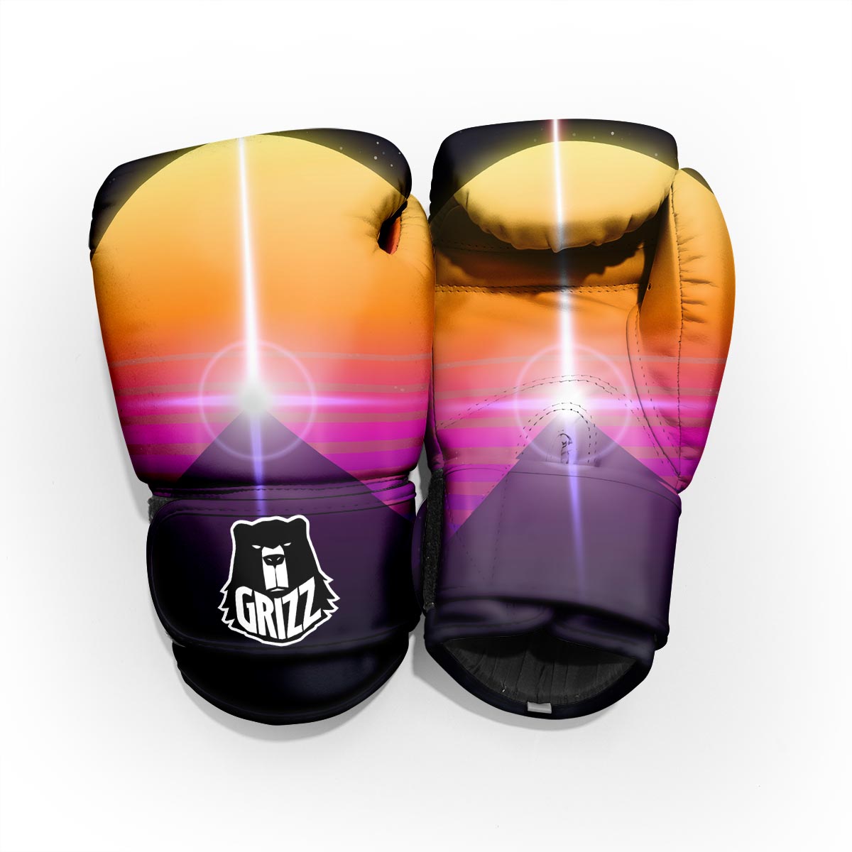 Pyramid Synthwave Print Pro Boxing Glove