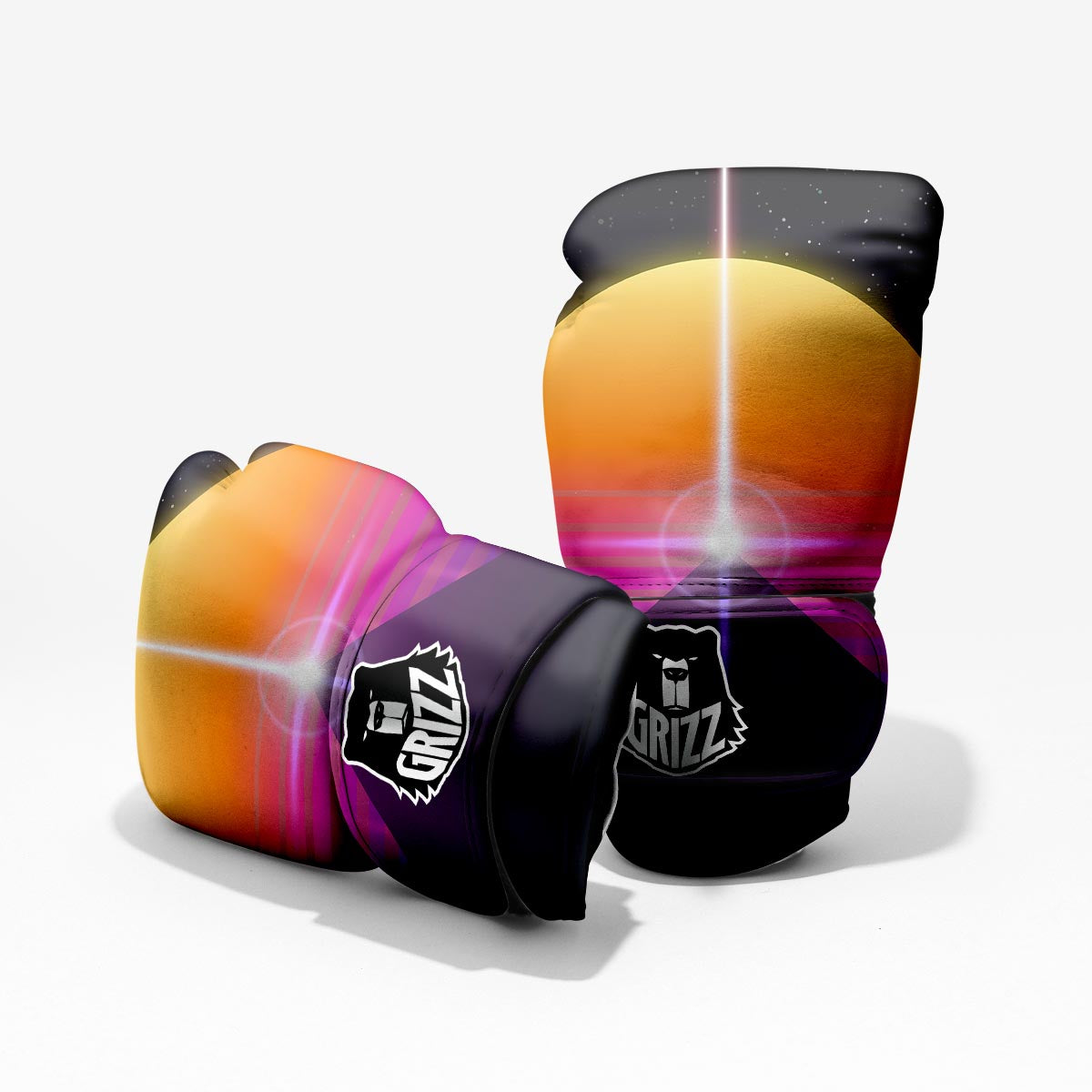 Pyramid Synthwave Print Pro Boxing Glove
