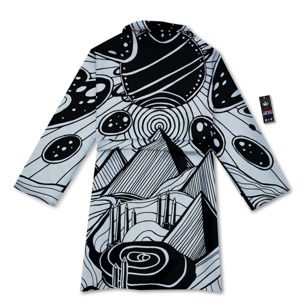 Pyramid UFO Print Bathrobe-grizzshop