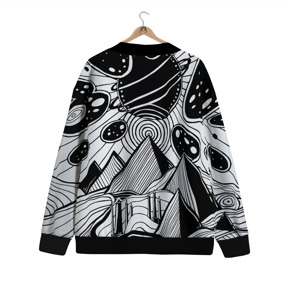 Pyramid UFO Print Cardigan-grizzshop