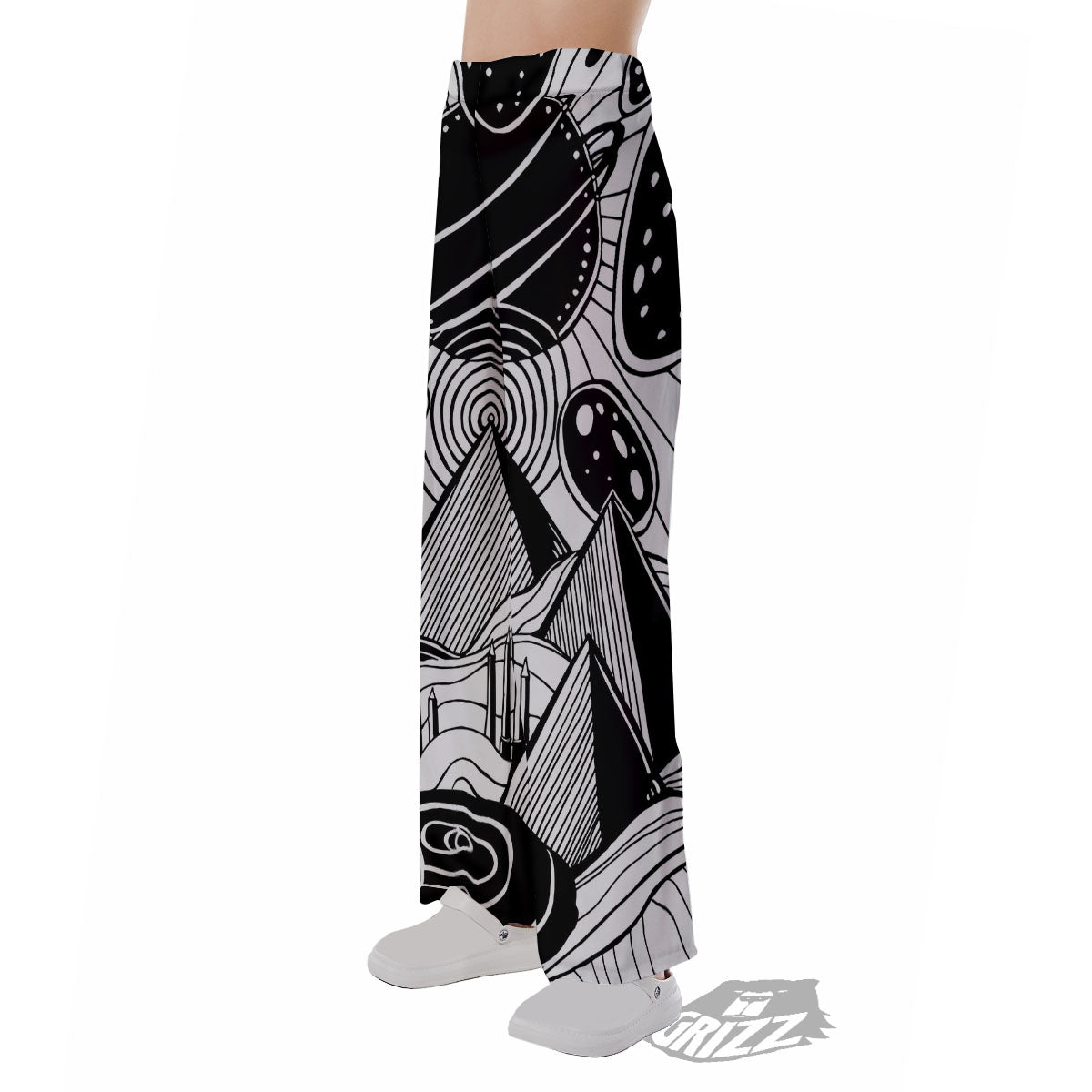 Pyramid UFO Print Pajama Pants-grizzshop