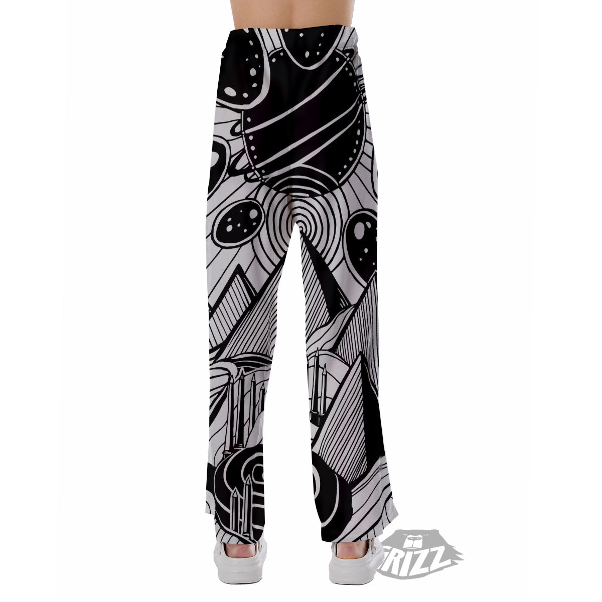 Pyramid UFO Print Pajama Pants-grizzshop