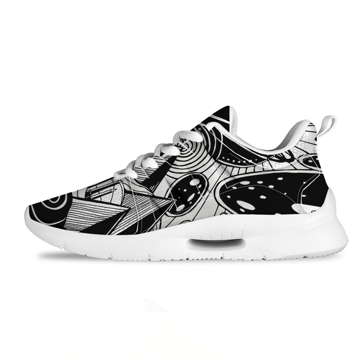 Pyramid UFO Print Tennis Shoes-grizzshop