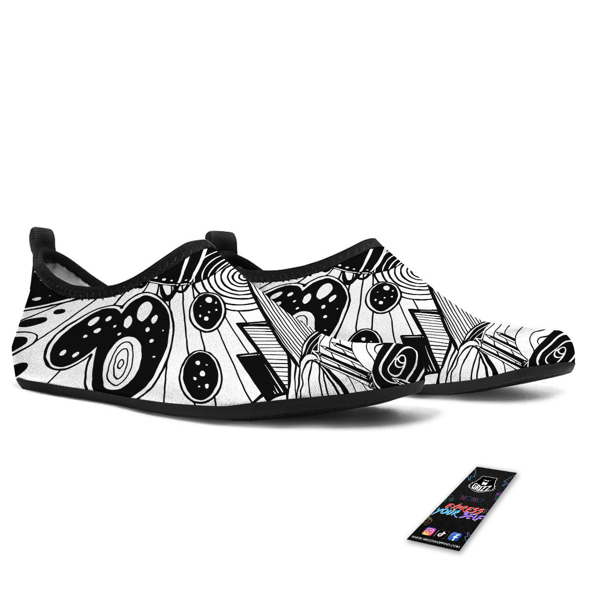 Pyramid UFO Print Water Shoes-grizzshop