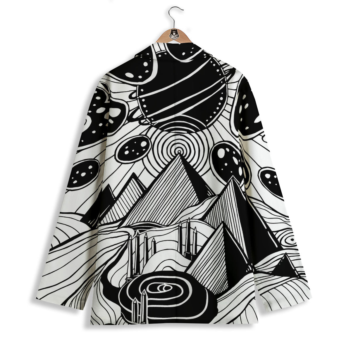 Pyramid UFO Print Women's Blazer-grizzshop