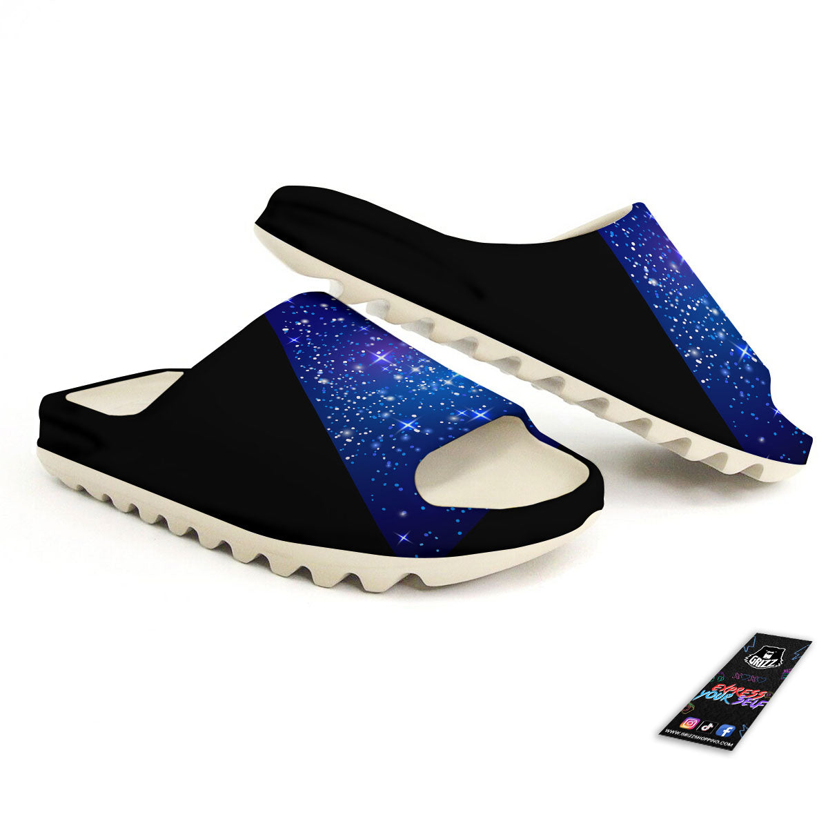 Pyramid Galaxy Print Sandals-grizzshop