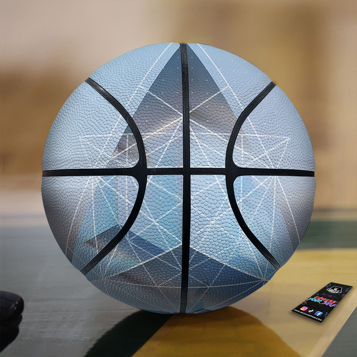 Runes Scandinavian And Mjolnir Print Basketball