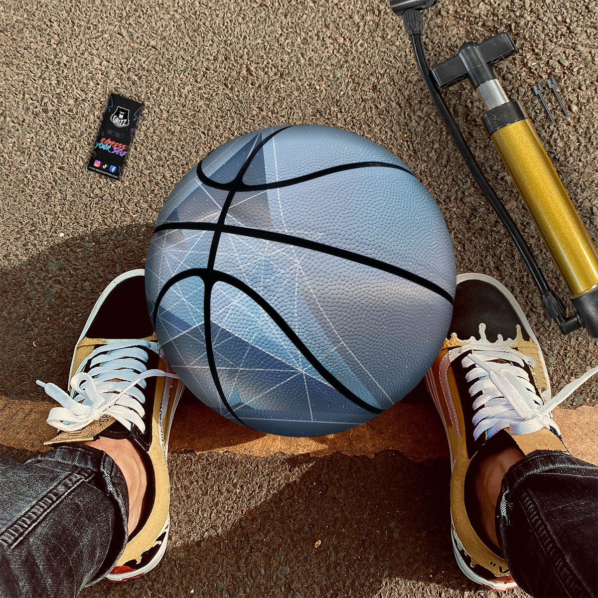 Runes Scandinavian And Mjolnir Print Basketball