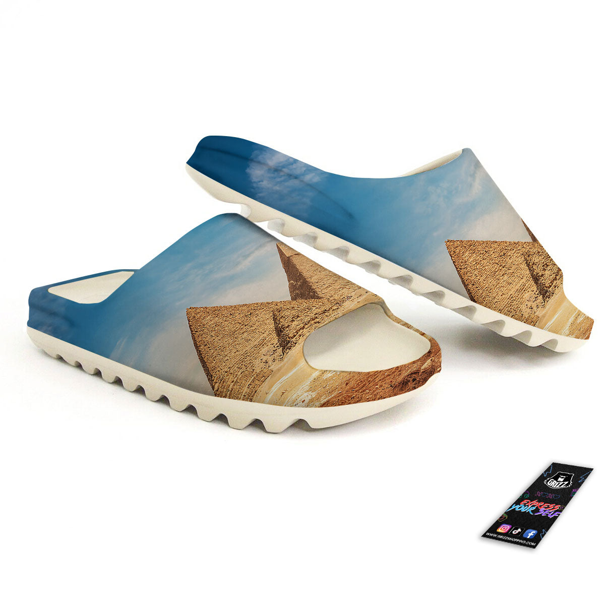 Pyramid Giza Print Sandals-grizzshop