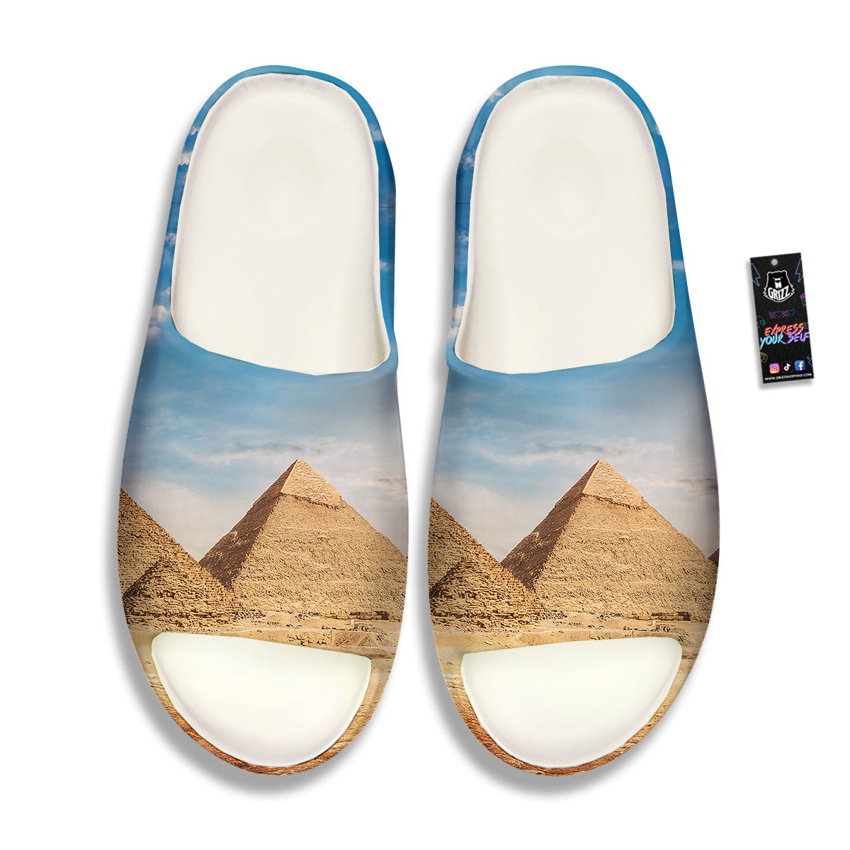 Pyramid Giza Print Sandals-grizzshop