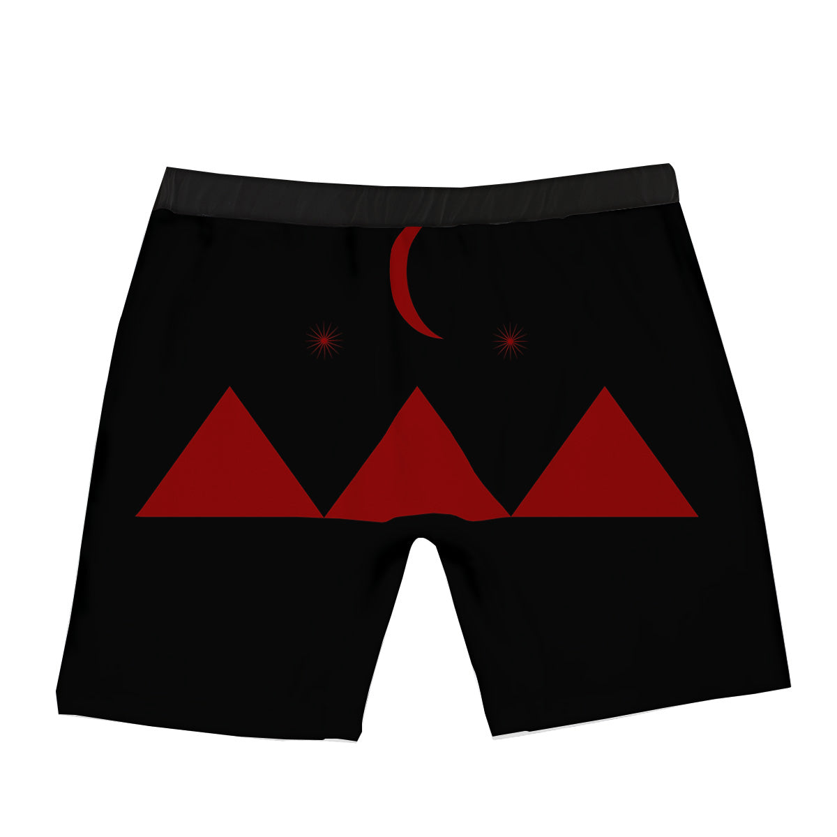 Pyramid Red Moon Print Boxer Briefs