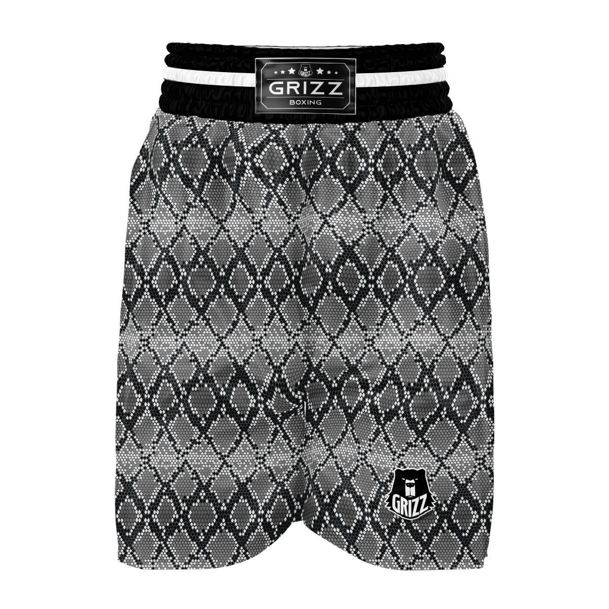 Python Skin Snakeskin Pattern Print Boxing Shorts-grizzshop