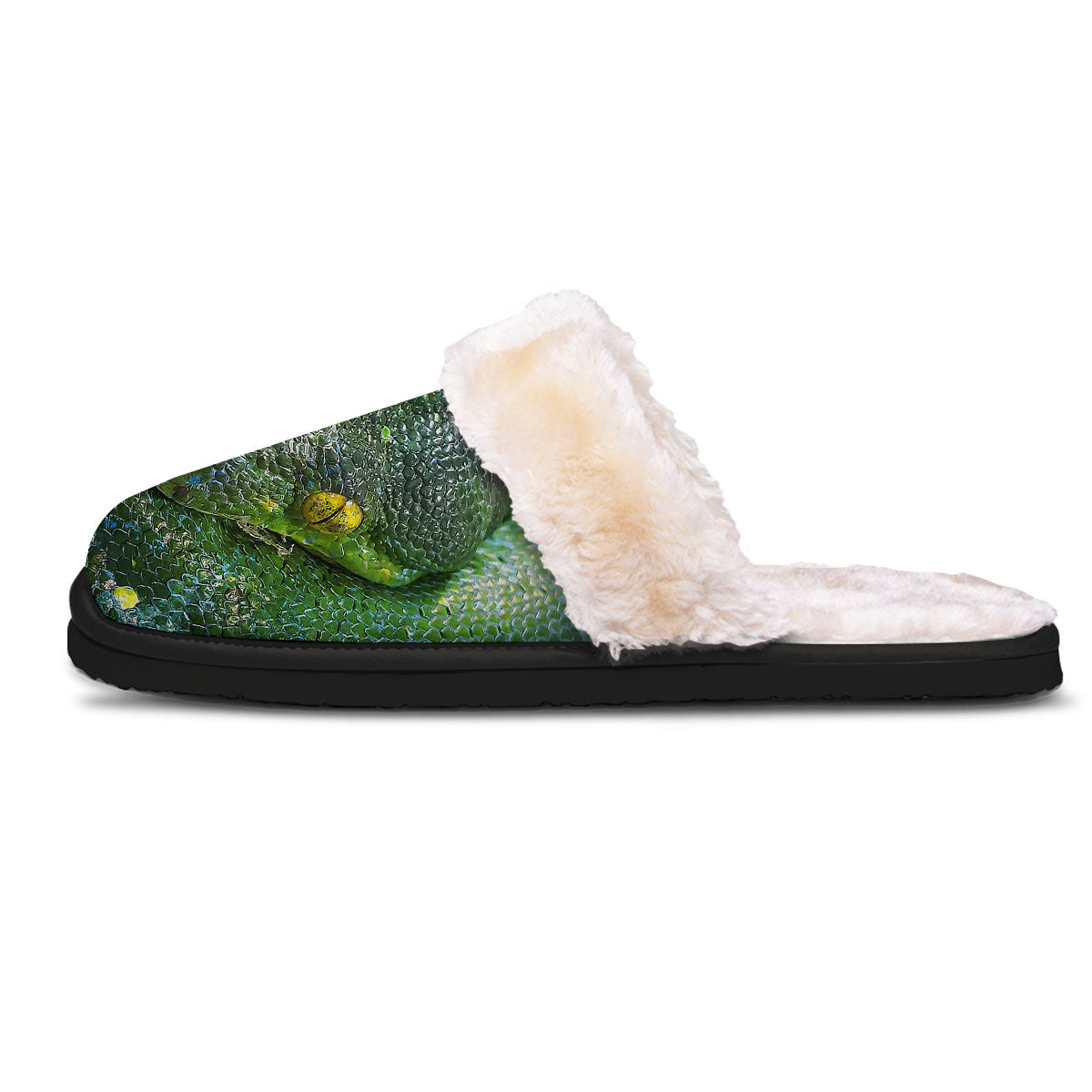 Python Snake Green Reticulated Print Slippers-grizzshop