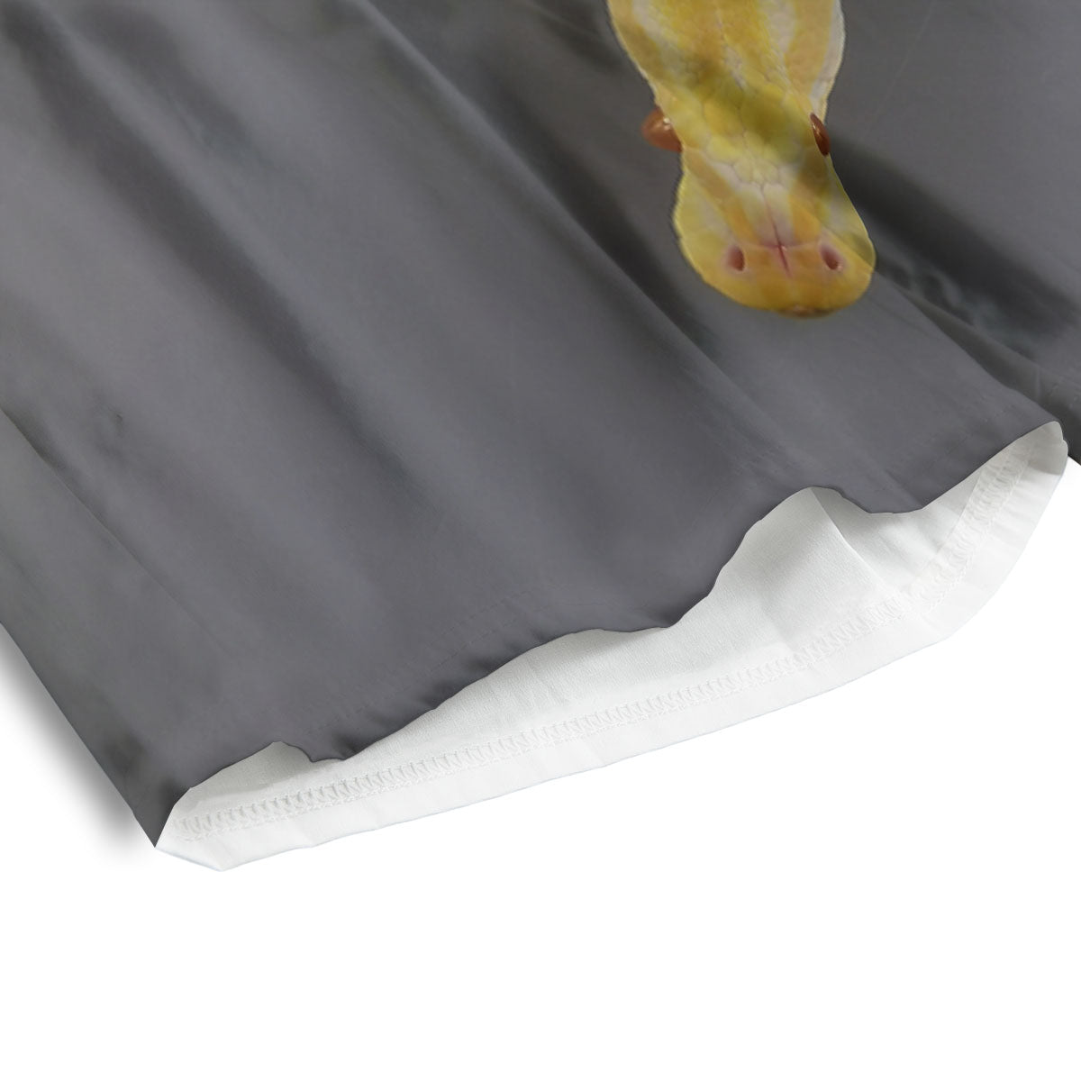 Python Snake Yellow And White Print Men's Athletic Shorts