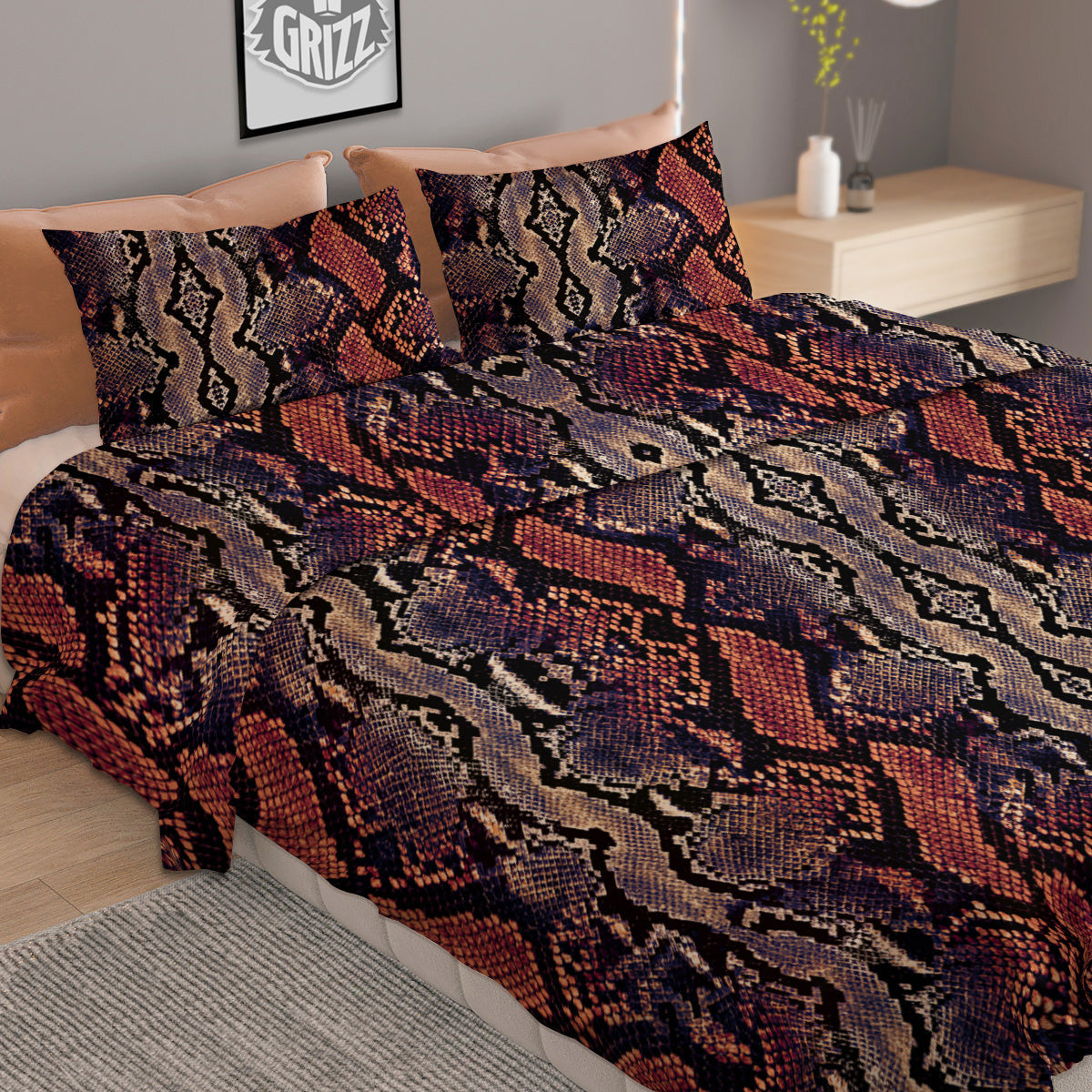 Poker Chips Print Duvet Cover Bedding Set