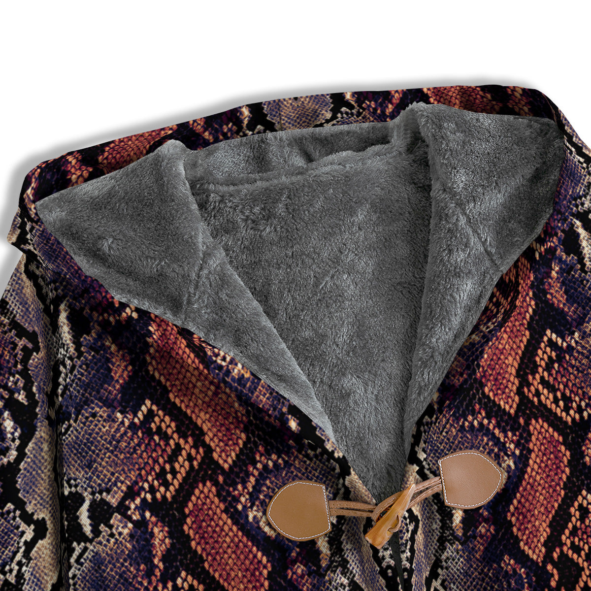 Python Snakeskin Brick Red Print Men's Windbreaker Jacket-grizzshop