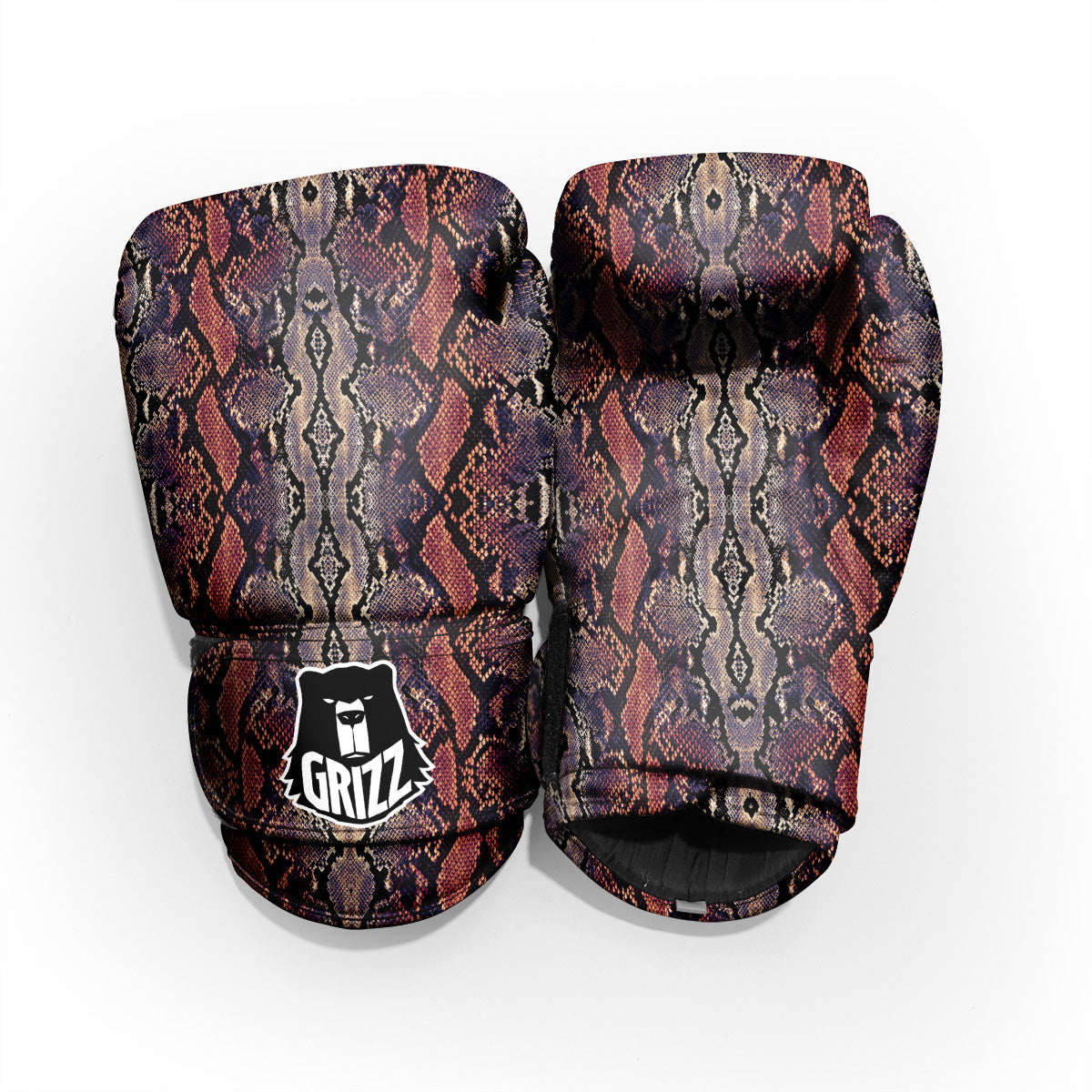 Python Snakeskin Brick Red Print Pro Boxing Glove