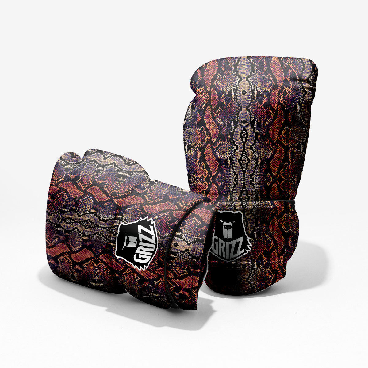Python Snakeskin Brick Red Print Pro Boxing Glove